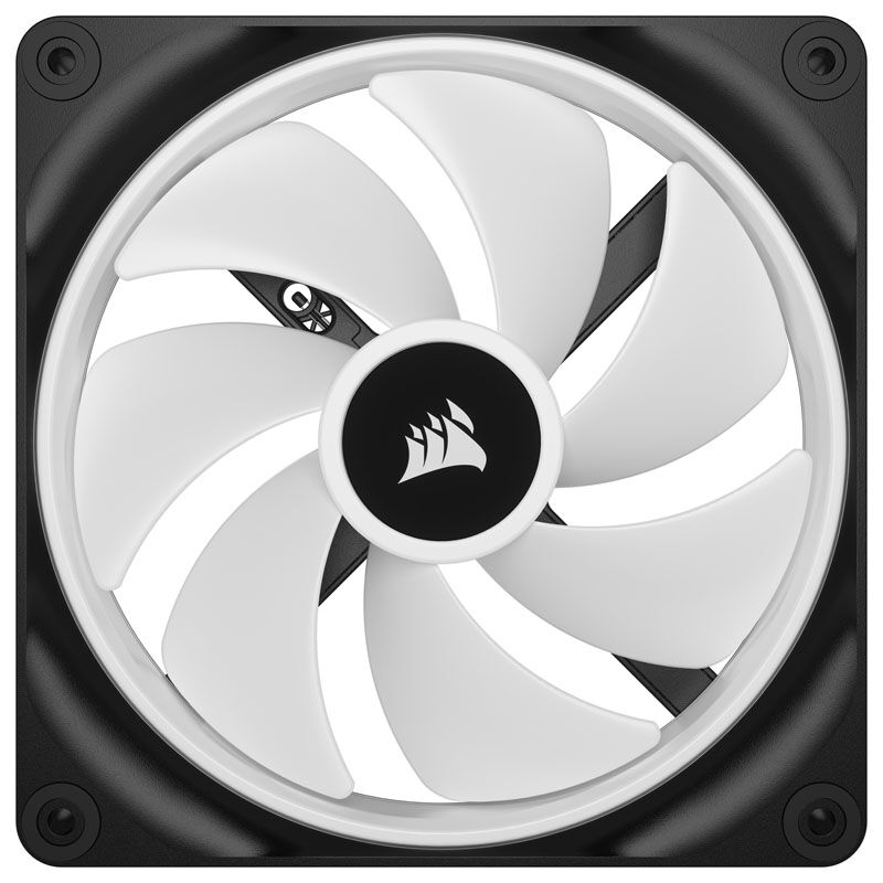 Corsair iCUE LINK QX140 RGB vifte 140 mm PWM svart montert i PC