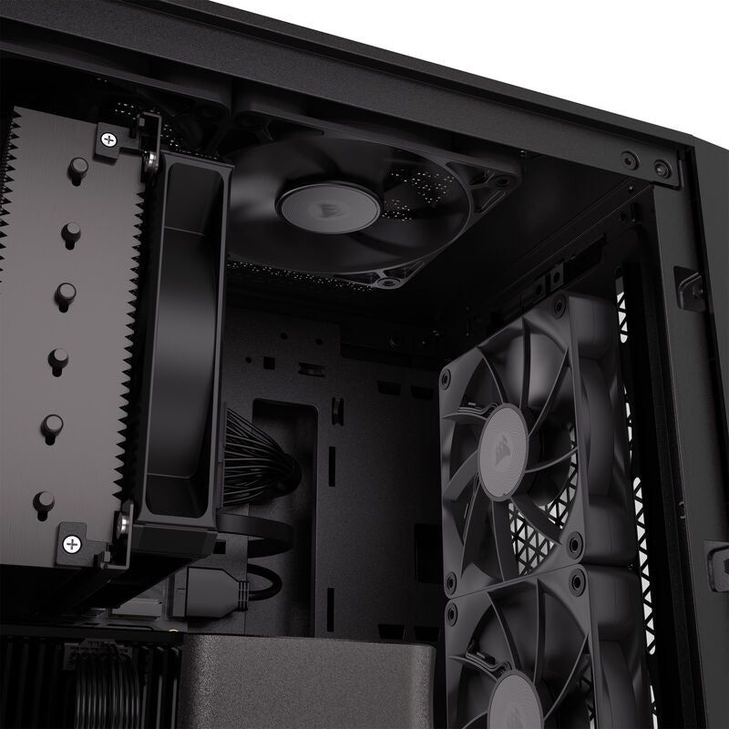 Corsair iCUE LINK RX120 PWM vifte 3-pakk 120 mm svart detalj av iCUE LINK system