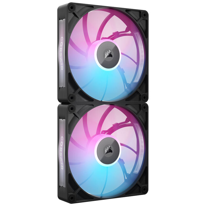 Corsair iCUE LINK RX140 MAX RGB PWM vifte 2-pack 140 mm hvit bakside