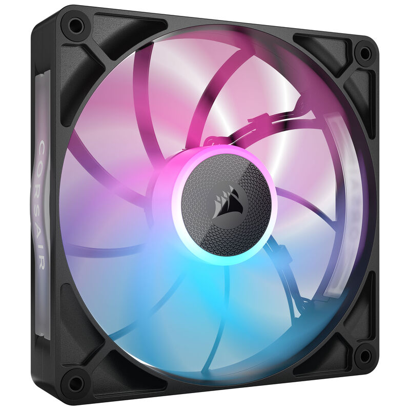 Montert Corsair iCUE LINK RX140 MAX RGB PWM vifte 2-pack 140 mm hvit i PC-kabinett
