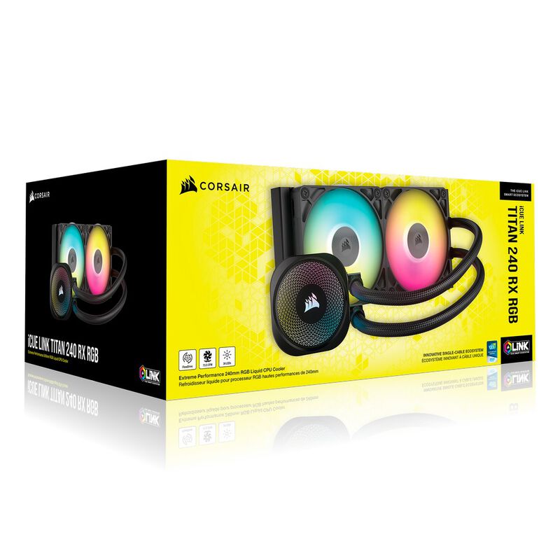 Corsair iCUE LINK Titan 240 RX RGB AIO vannkjøling 240 mm - Corsair
