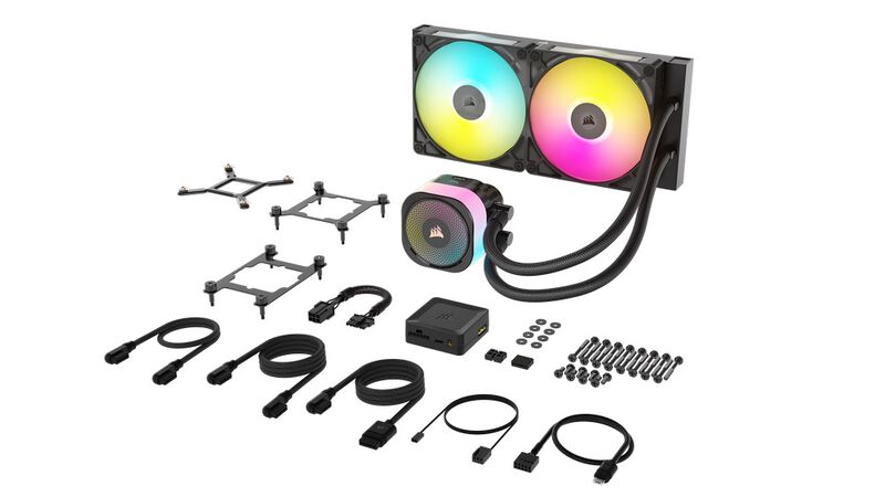 Sideprofil av Corsair iCUE LINK Titan 280 RX RGB AIO radiator