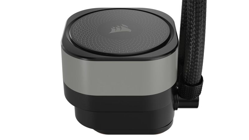 Corsair iCUE LINK Titan 280 RX RGB AIO vifte fra siden