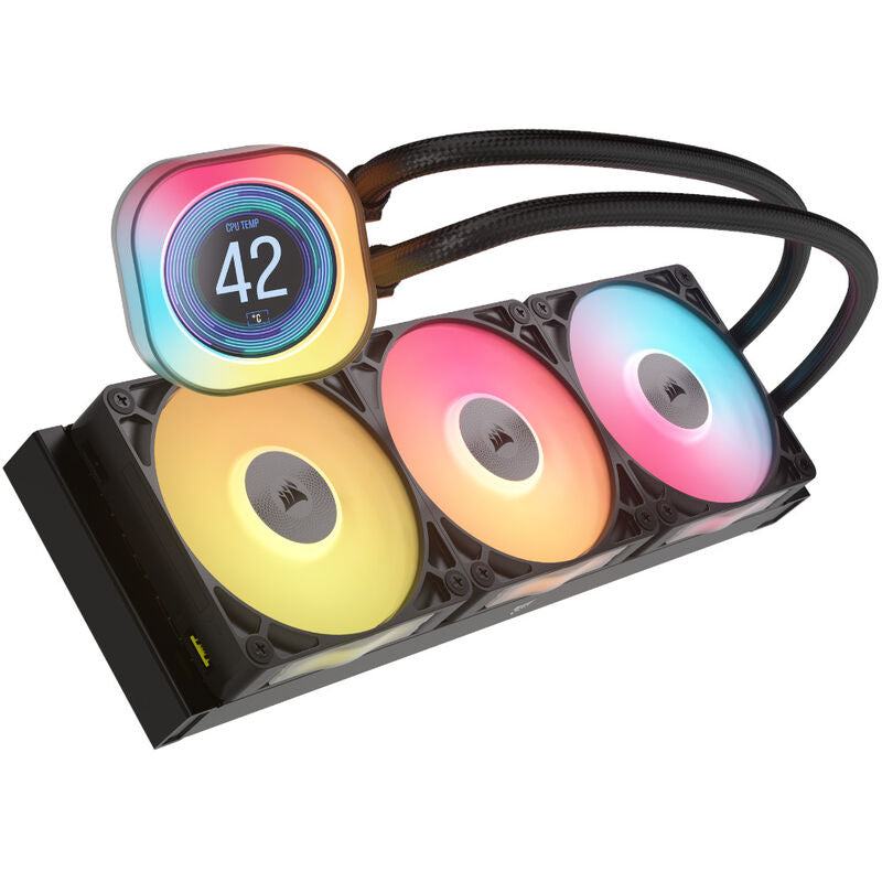 Corsair iCUE LINK Titan 360 RX LCD AIO vannkjøling RGB hvit bakside
