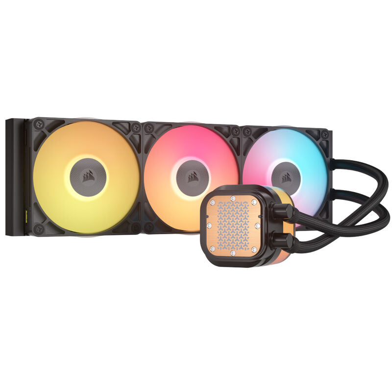 Detalj av Corsair iCUE LINK Titan 360 RX LCD AIO vannkjøling RGB hvit