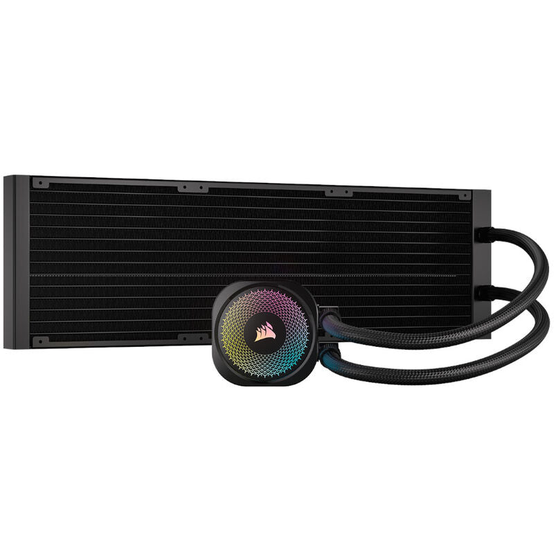 Detalj av Corsair iCUE LINK Titan 420 RX RGB AIO radiator