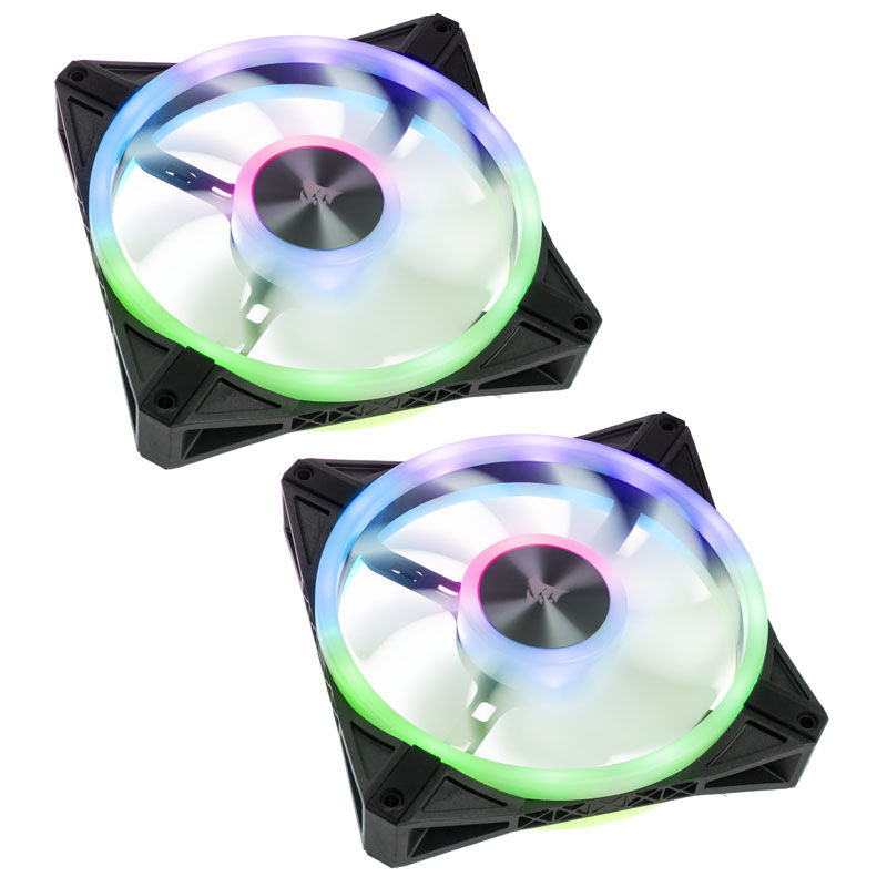 Corsair iCUE QL140 RGB PWM vifte 2-pack forfra