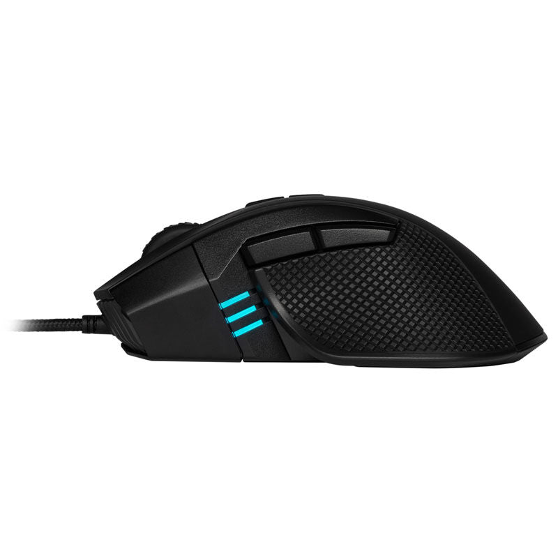 Detaljbilde av Corsair Ironclaw RGB gamingmus kablet svart 18000 DPI
