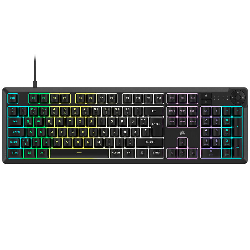Detalj av Corsair K55 Core RGB gamingtastatur