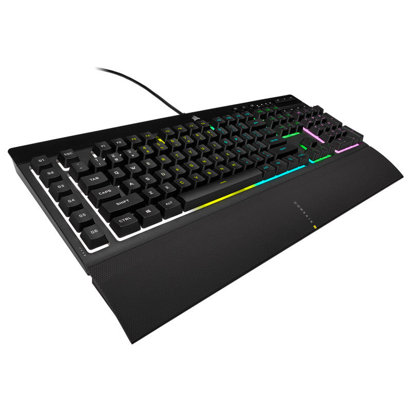 Corsair K55 RGB PRO gamingtastatur fullstørrelse svart forfra