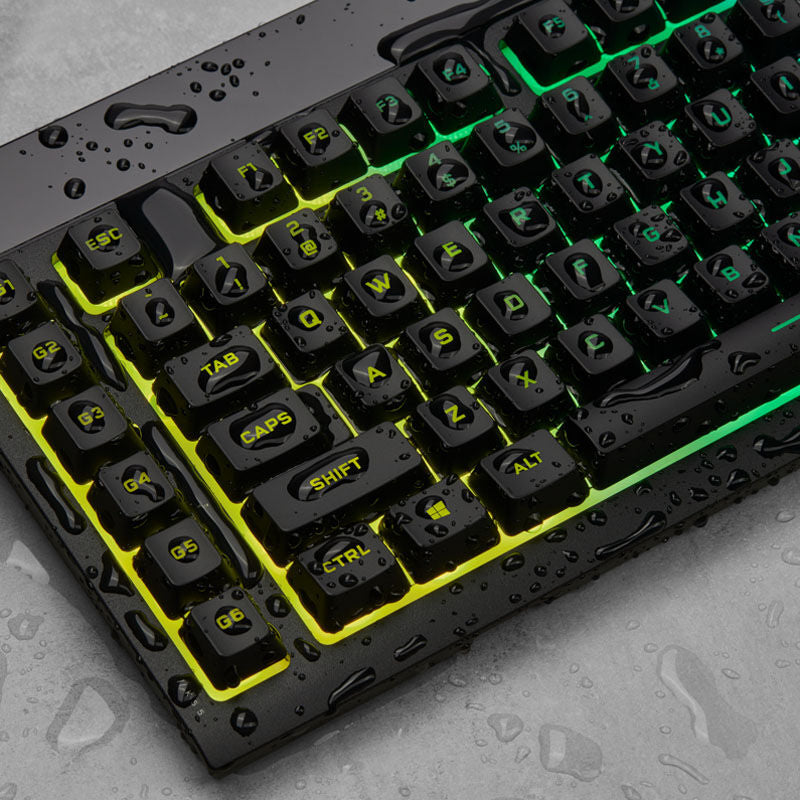 Avtakbar håndleddstøtte på Corsair K55 RGB PRO gamingtastatur