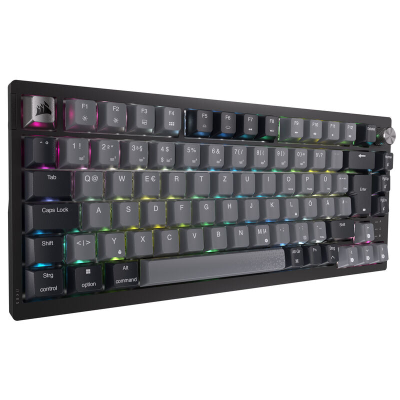 Corsair K65 Plus Wireless 75% gamingtastatur RGB MLX Red svart med USB-C tilkobling