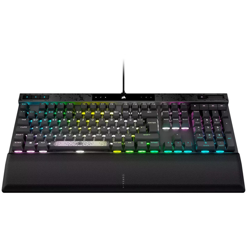 Detalj av tastaturkapsler på Corsair K70 MAX RGB