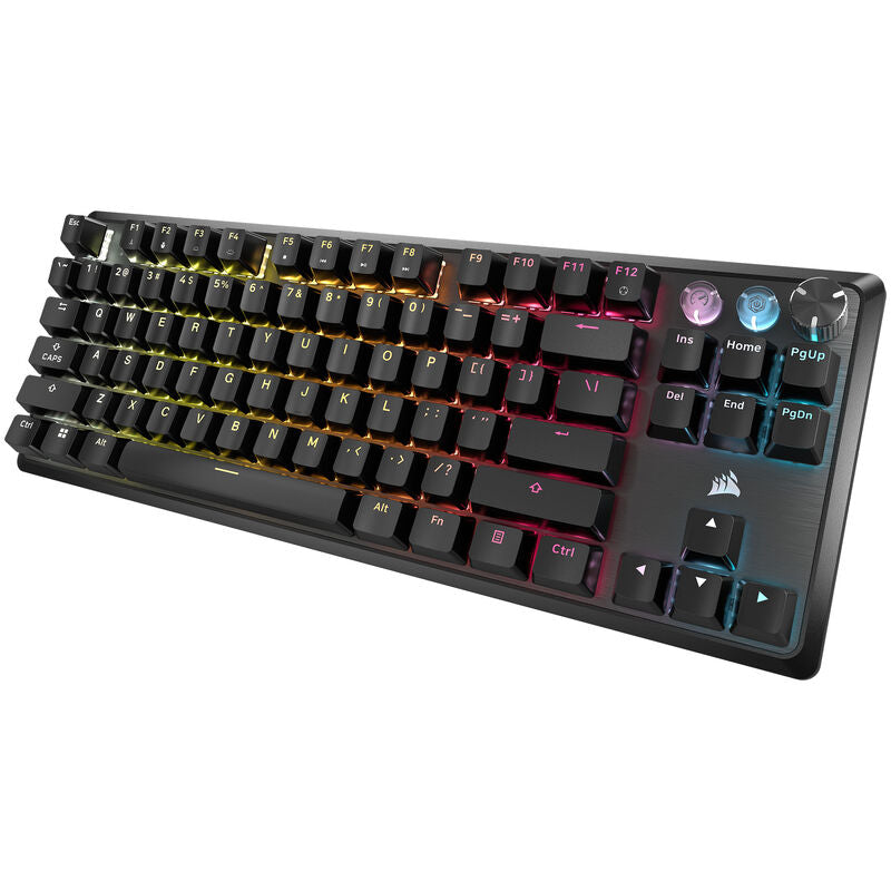 Nærbilde av Corsair K70 Pro TKL gamingtastatur MGX RGB-belysning