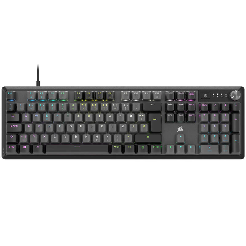 Corsair K70 RGB CORE mekanisk gamingtastatur Cherry MX Red bakside