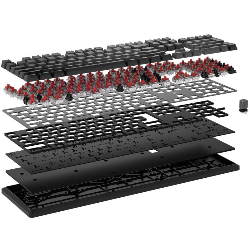 Sideprofil av Corsair K70 RGB CORE mekanisk gamingtastatur Cherry MX Red