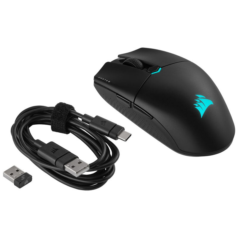 Corsair Katar Elite Wireless trådløs gamingmus sideprofil
