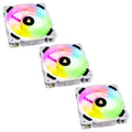 Corsair LL120 RGB PWM vifte 120 mm 3-pakning med kontroller hvit forfra