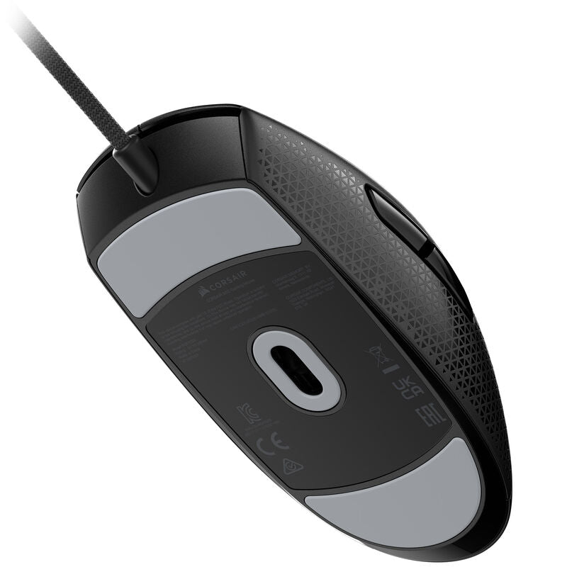 Nærbilde av knapper på Corsair M55 kablet gamingmus 16000 DPI svart