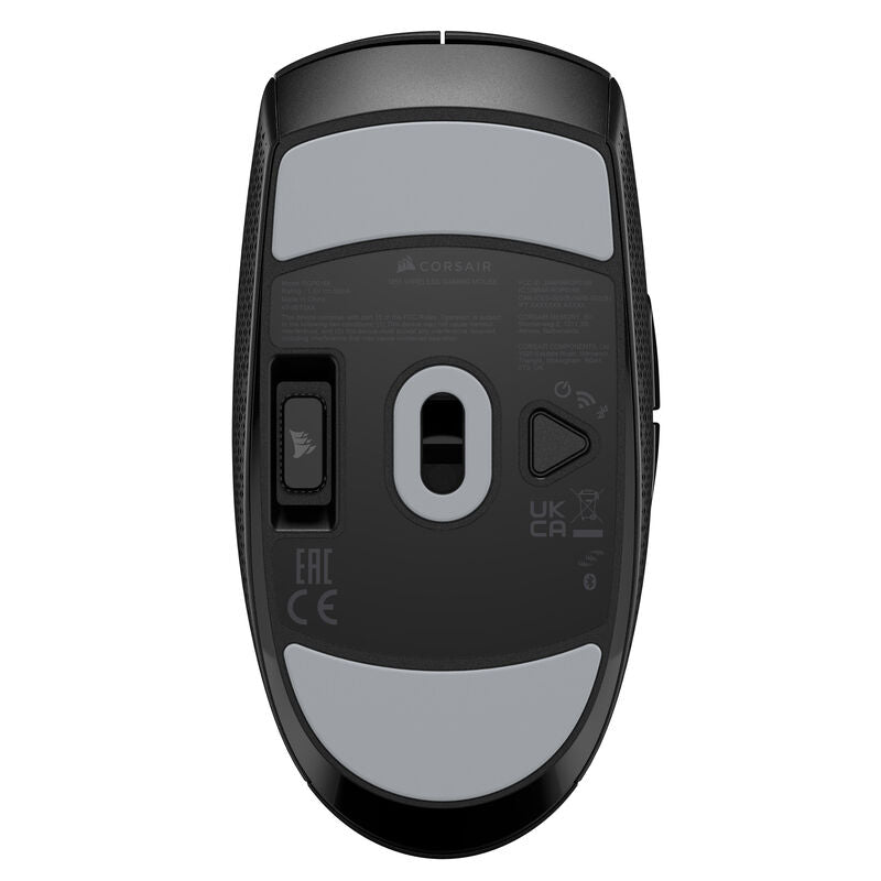 Corsair M55 Wireless trådløs gamingmus 24000 DPI svart montert på skrivebord