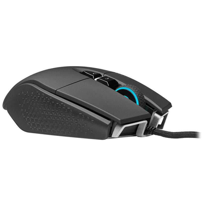 Montert Corsair M65 RGB Ultra gamingmus 26K DPI RGB svart på musematte