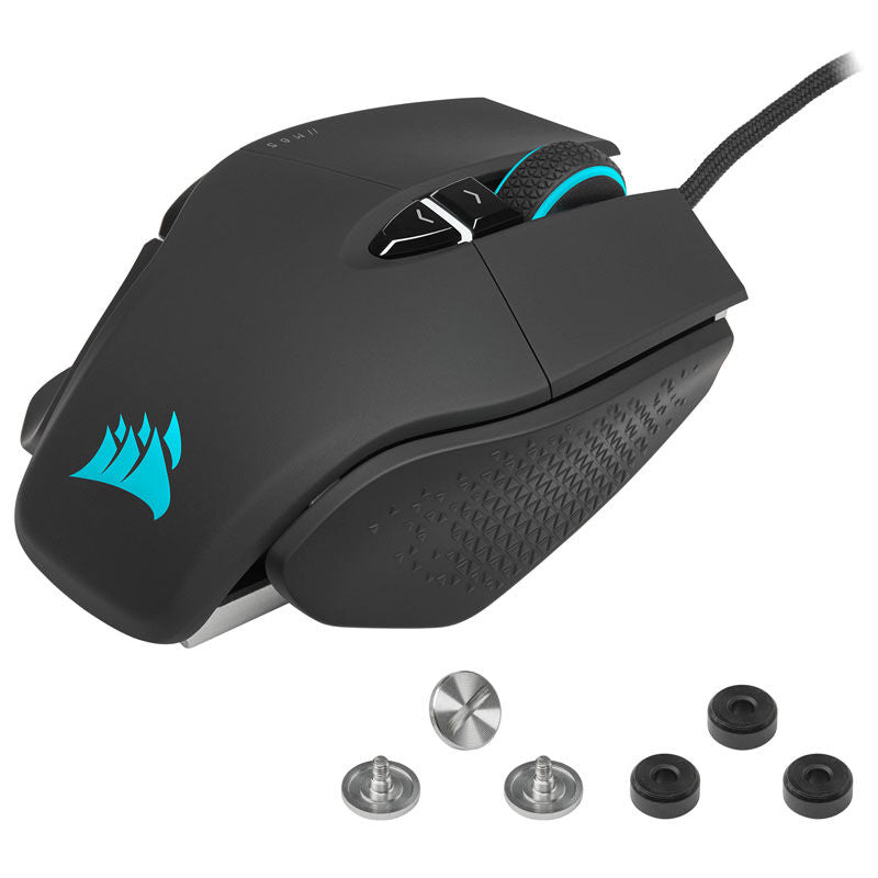 Oversikt Corsair M65 RGB Ultra gamingmus 26K DPI RGB svart med RGB-belysning
