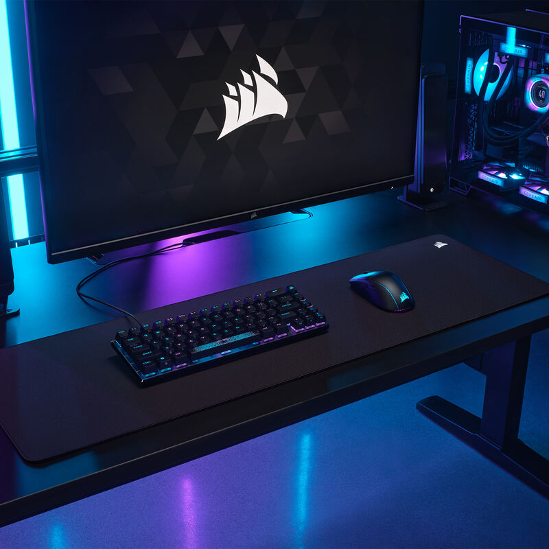 Oversikt av Corsair MM500 v2 Extended musematte svart i bruk