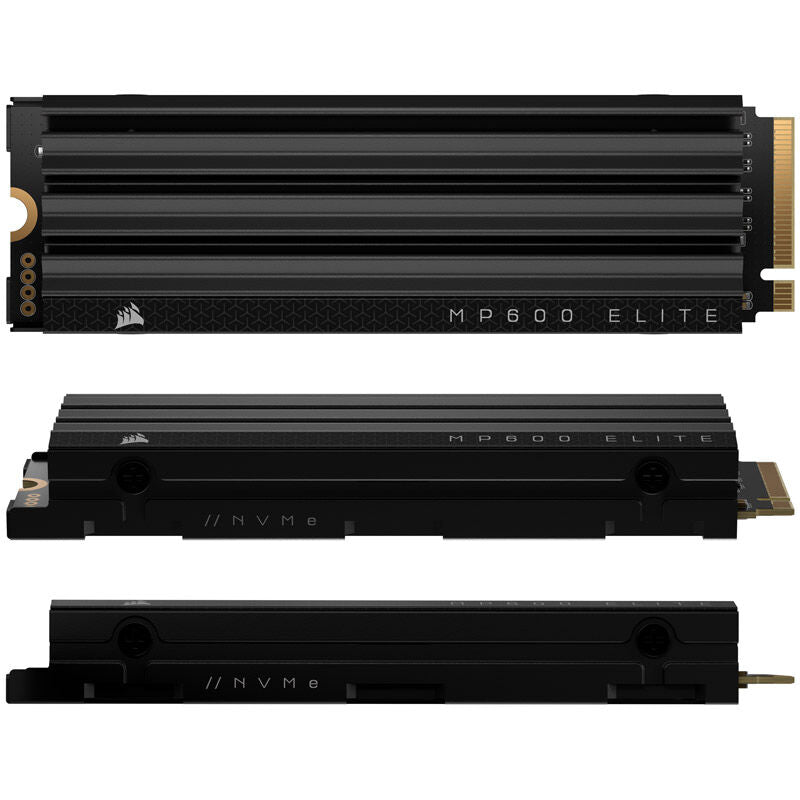Montert Corsair MP600 Elite NVMe SSD 2 TB PCIe 4.0 M.2 med kjøleribbe i PC