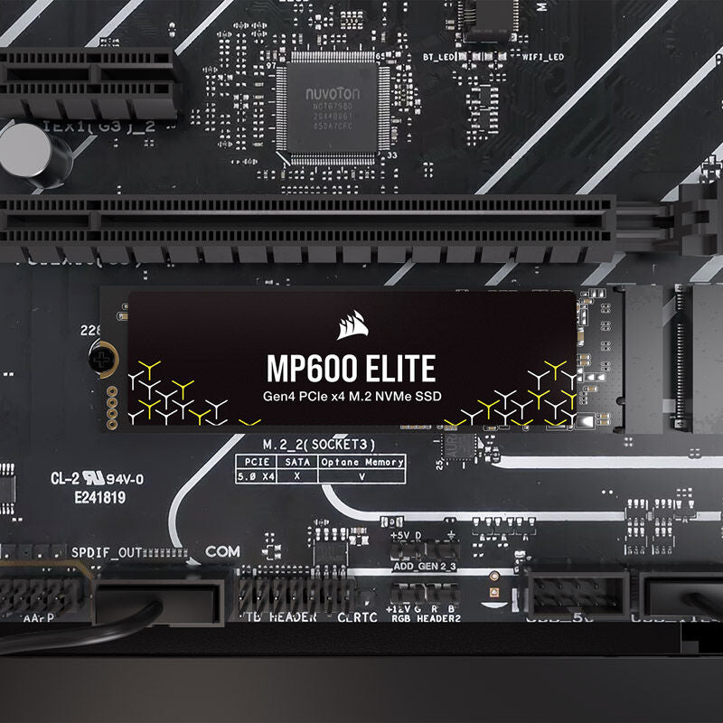 Corsair MP600 Elite NVMe SSD 2 TB med kjøleribbe