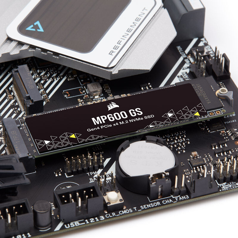 Corsair MP600 GS NVMe SSD 1 TB PCIe 4.0 M.2 2280 i emballasje