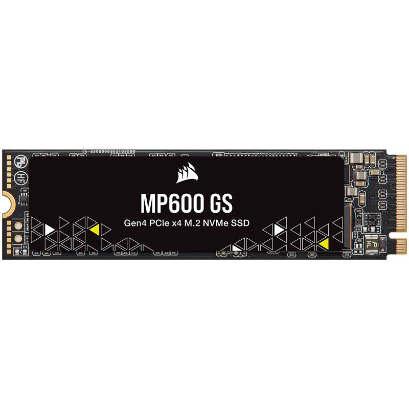 Nærbilde av Corsair MP600 GS NVMe SSD 2 TB PCIe 4.0 M.2 2280 etikett
