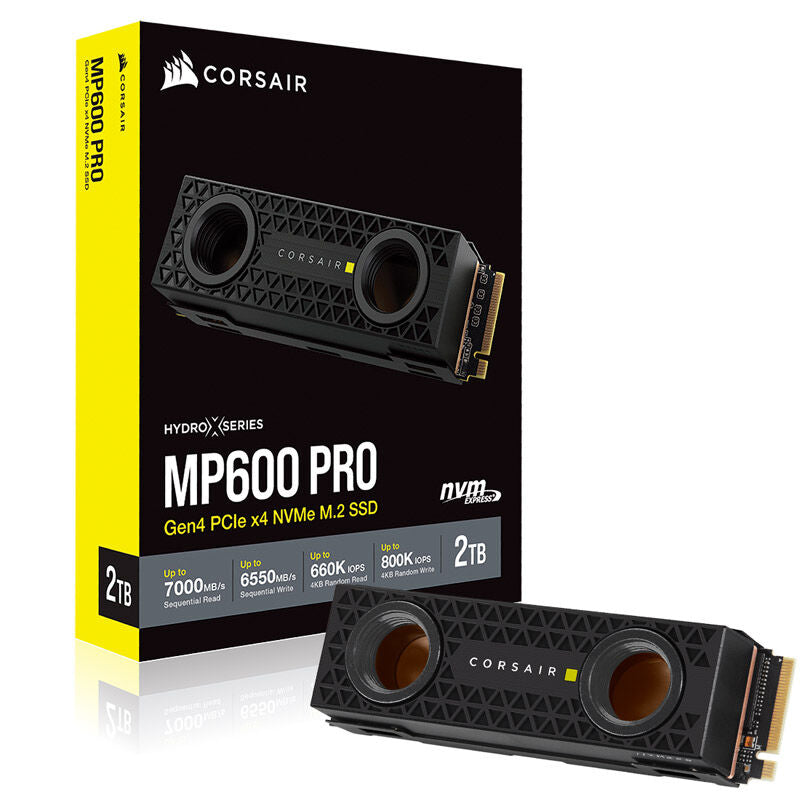 Corsair MP600 Pro Hydro X NVMe SSD 2 TB PCIe 4.0 M.2 forfra