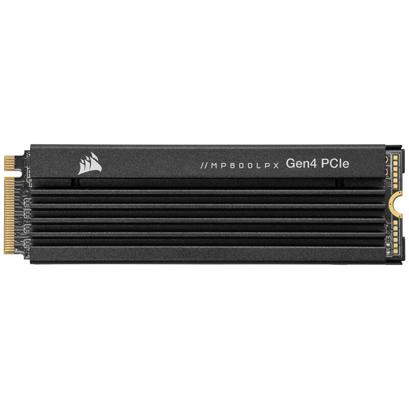 Nærbilde av Corsair MP600 Pro LPX NVMe SSD 1 TB PCIe 4.0 M.2 hvit kjøler