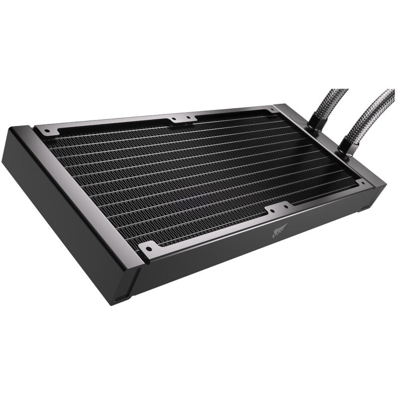 Nærbilde av pumpe på Corsair Nautilus RS 240 AIO vannkjøling 240 mm svart