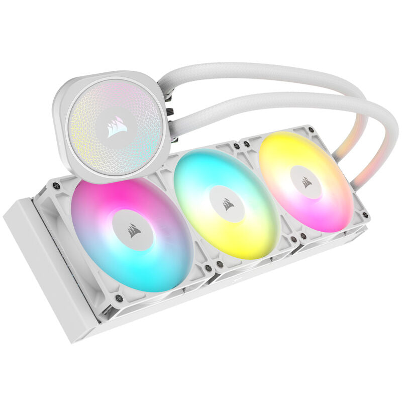 Corsair Nautilus RS 360 ARGB AIO vannkjøling bakside hvit