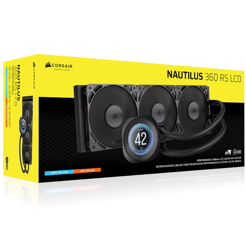 Kabler og tilkoblinger på Corsair Nautilus RS 360 LCD ARGB AIO