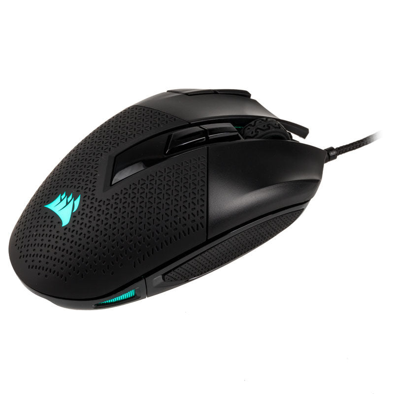 Corsair NIGHTSWORD RGB gamingmus kablet 18000 DPI svart sideprofil