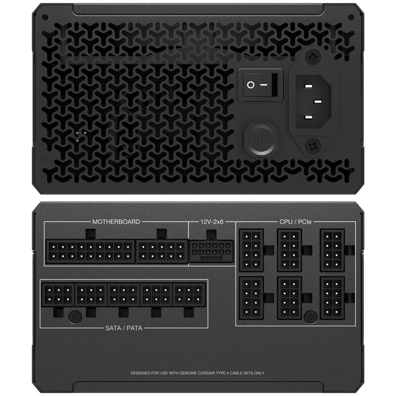 Corsair RM1000x strømforsyning med kabler