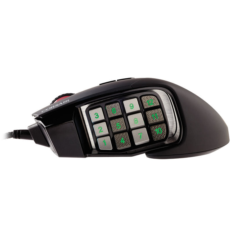 Nærbilde av Corsair SCIMITAR RGB ELITE tommelknapper