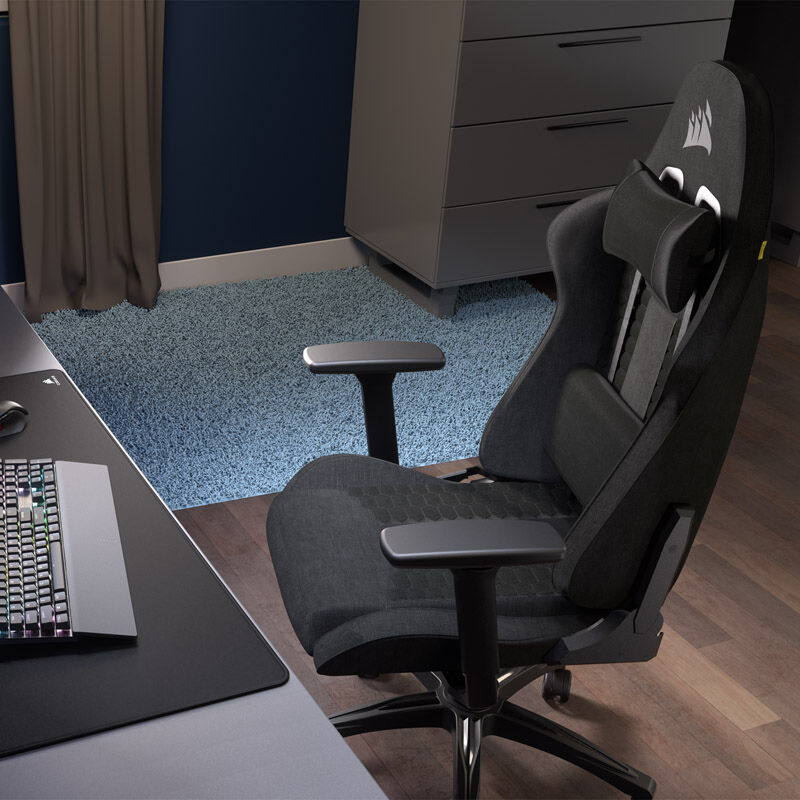 Corsair TC100 Relaxed gamingstol svart stoff 120 kg - Corsair