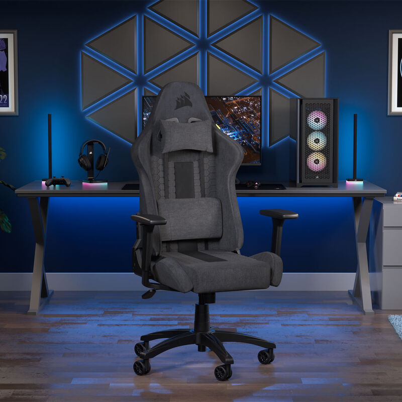 Base i nylon på Corsair TC100 Relaxed gamingstol stoff svart/grå