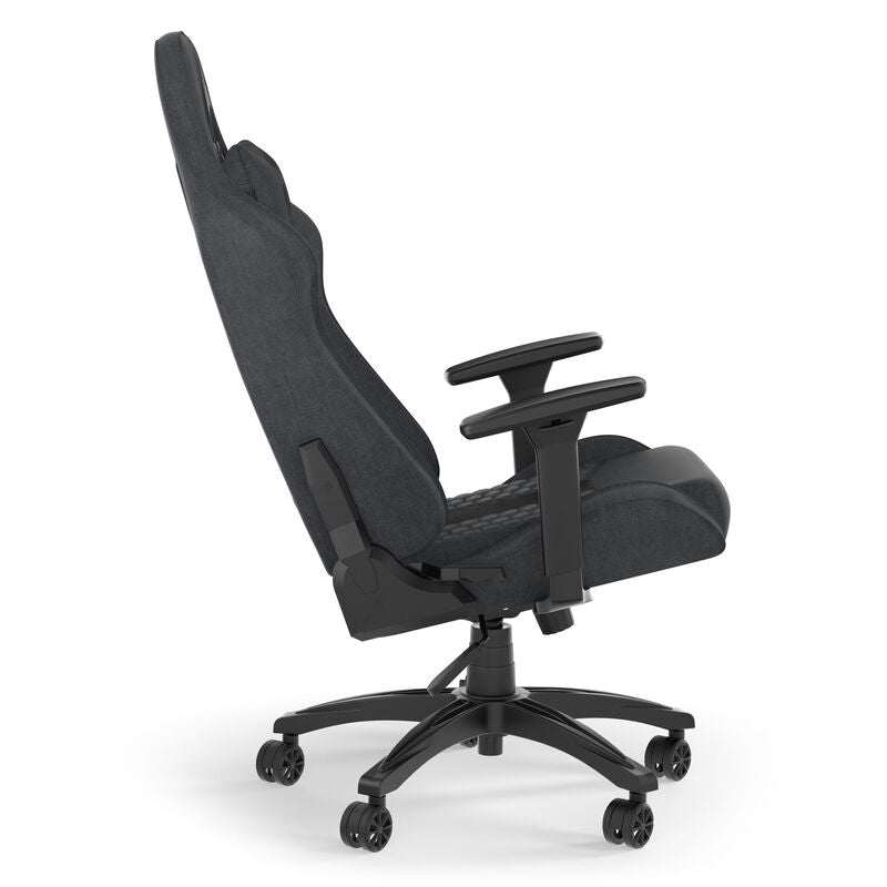 Montert Corsair TC100 Relaxed gamingstol stoff svart/grå i spillrom