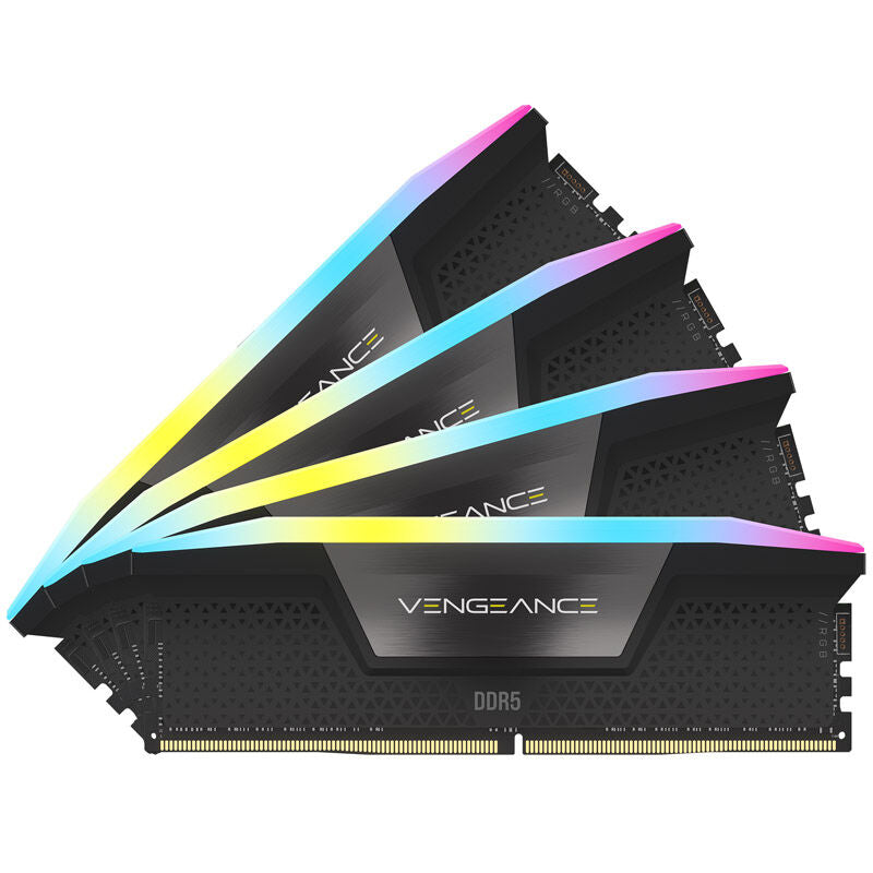 Corsair Vengeance RGB DDR5-6200 CL32 RAM 64 GB XMP svart bakside