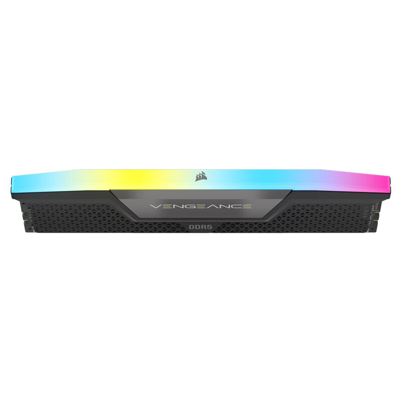 Corsair Vengeance RGB DDR5-6200 CL32 RAM 64 GB XMP svart montert i hovedkort