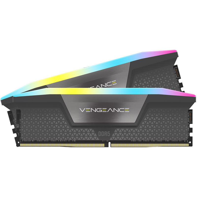 Corsair Vengeance RGB DDR5-6400 CL32 RAM 32 GB EXPO grå bakside