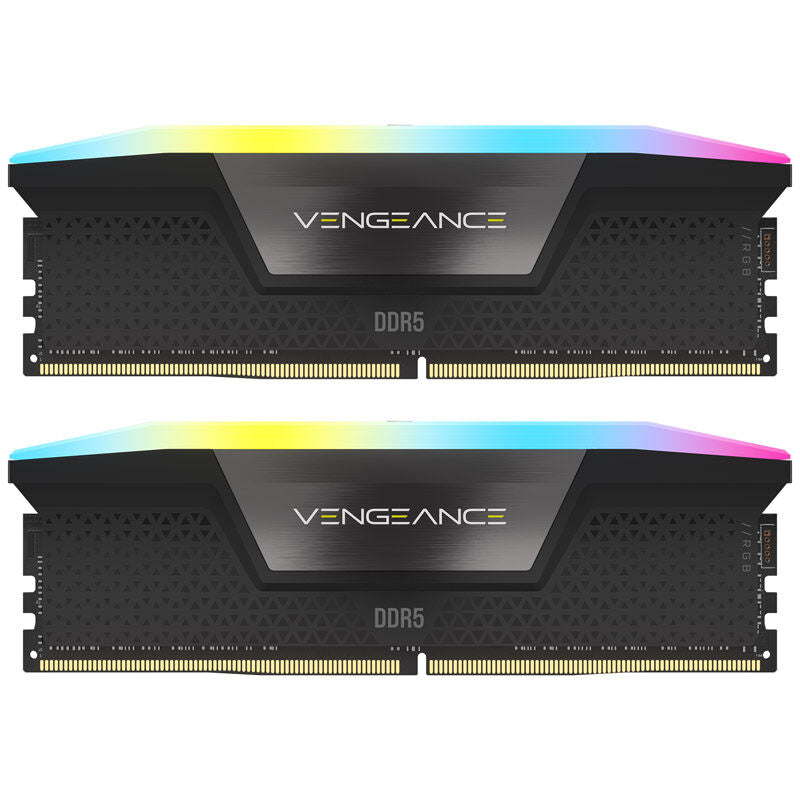 Detalj av Corsair Vengeance RGB DDR5-6400 CL32 RAM 32 GB XMP svart