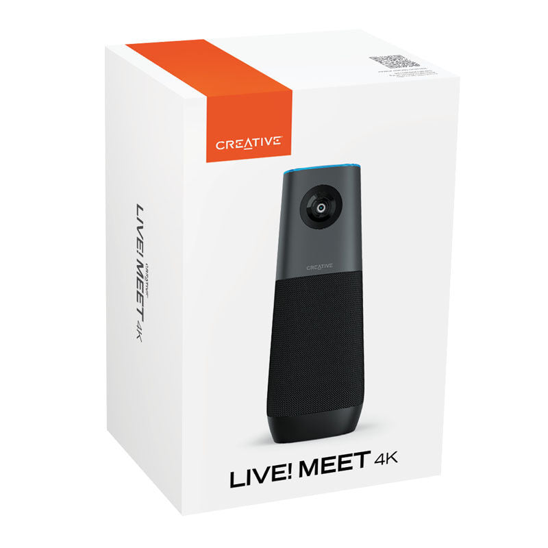 Creative Live! Meet 4K webkamera pakkeinnhold