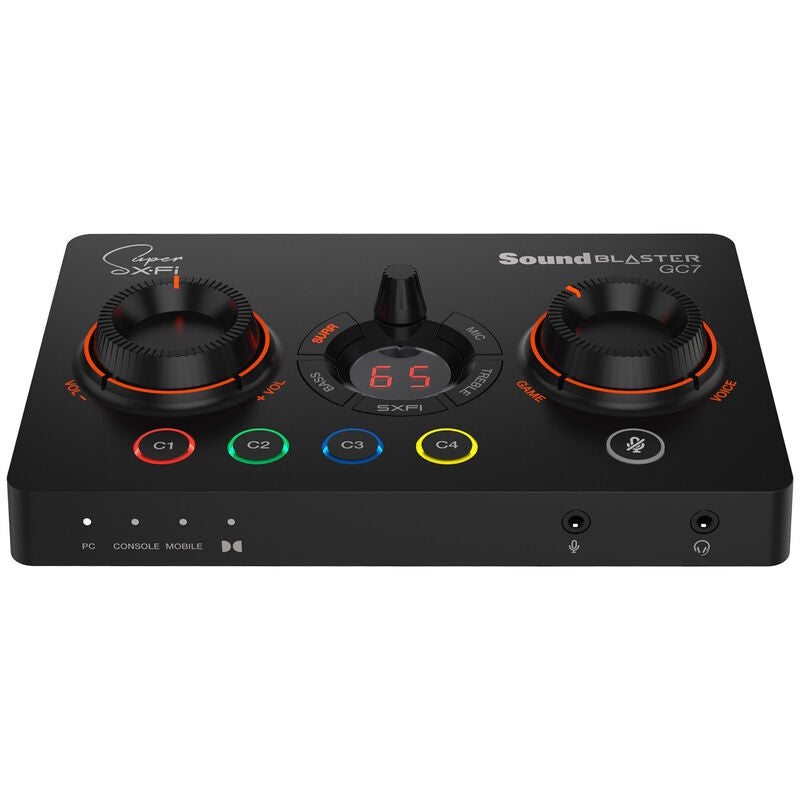 Creative Sound Blaster GC7 eksternt lydkort USB RGB bakside