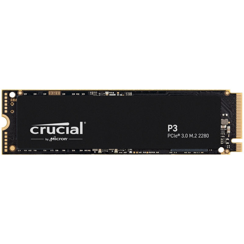 Crucial P3 NVMe SSD 500 GB PCIe 3.0 M.2 2280 bakside