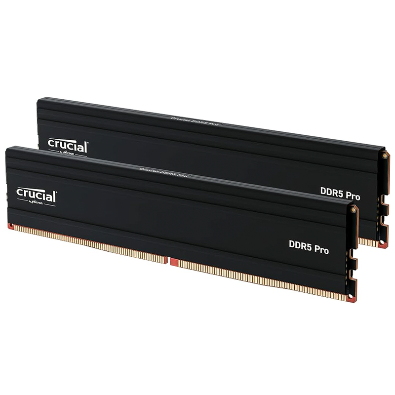 Crucial Pro DDR5-5600 CL46 RAM 128 GB svart forfra